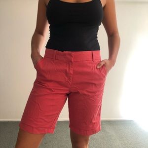 JCrew Red Bermuda Shorts NWT
